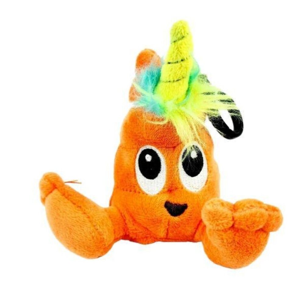 Unicorn Carrot 4.5 in Plush Vegetable Backpack Clip On Keychain Fun 2 Play Toys